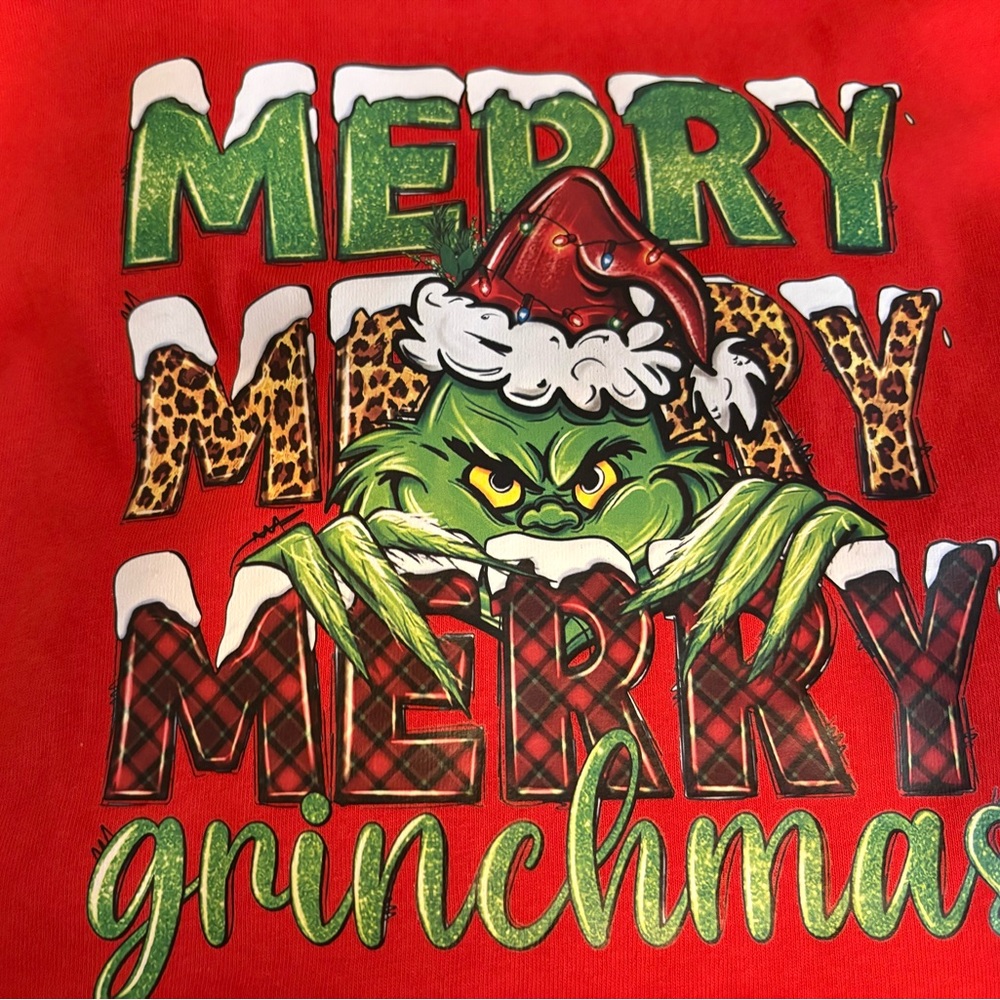Gildan Red Grinch Christmas Tee